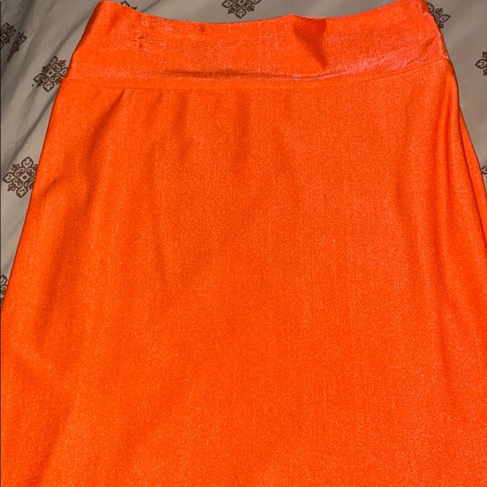 Orange Pencil skirt